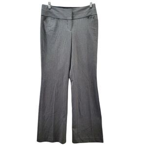 Express Editor Womens Dress Pants Size 2 Regular Solid Gray Flare Leg Stretch